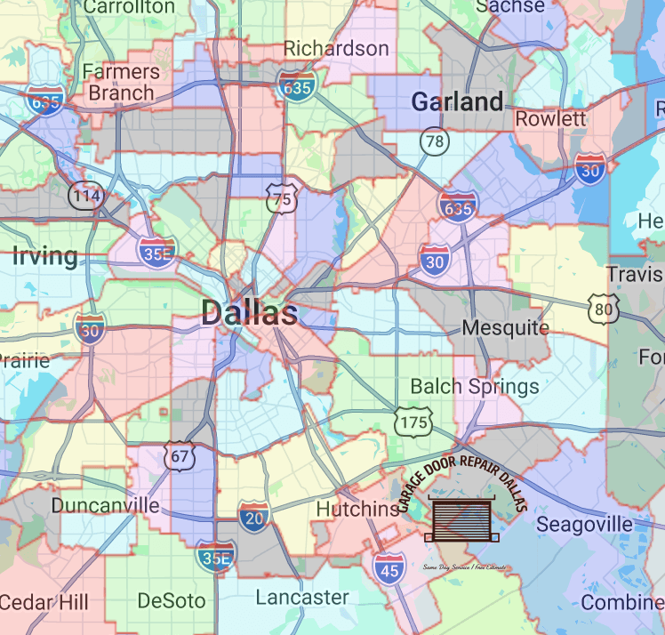 Dallas-Texas-map